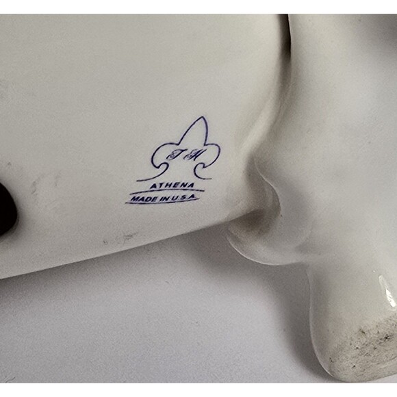 Vintage VB Athena Claw Foot Tub Roses Soap Dish Porcelain 9" Bathroom Decor USA - Picture 8 of 10